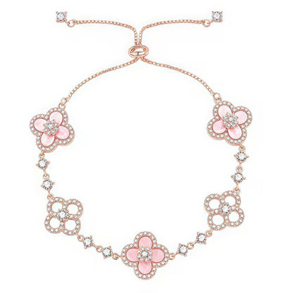 ¡®Lume Jewelry¡¯CLOVER 5 MOTIF PINK BLUE RED WHITE BRACELET