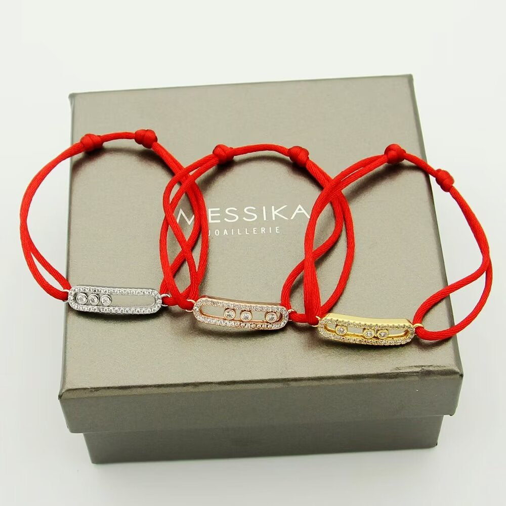 [Lume Jewelry]Messika Care(s) pink cord pavé bracelet