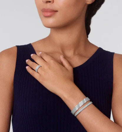 [Lume Jewelry]Three-row diamond ring