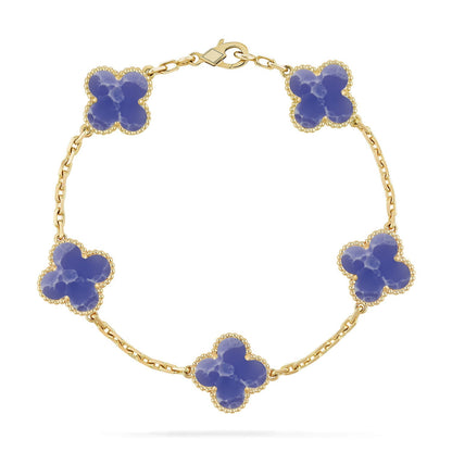 [Lume Jewelry]New CLOVER 5 MOTIF BLUE VEINS BRACELET COLLECTION