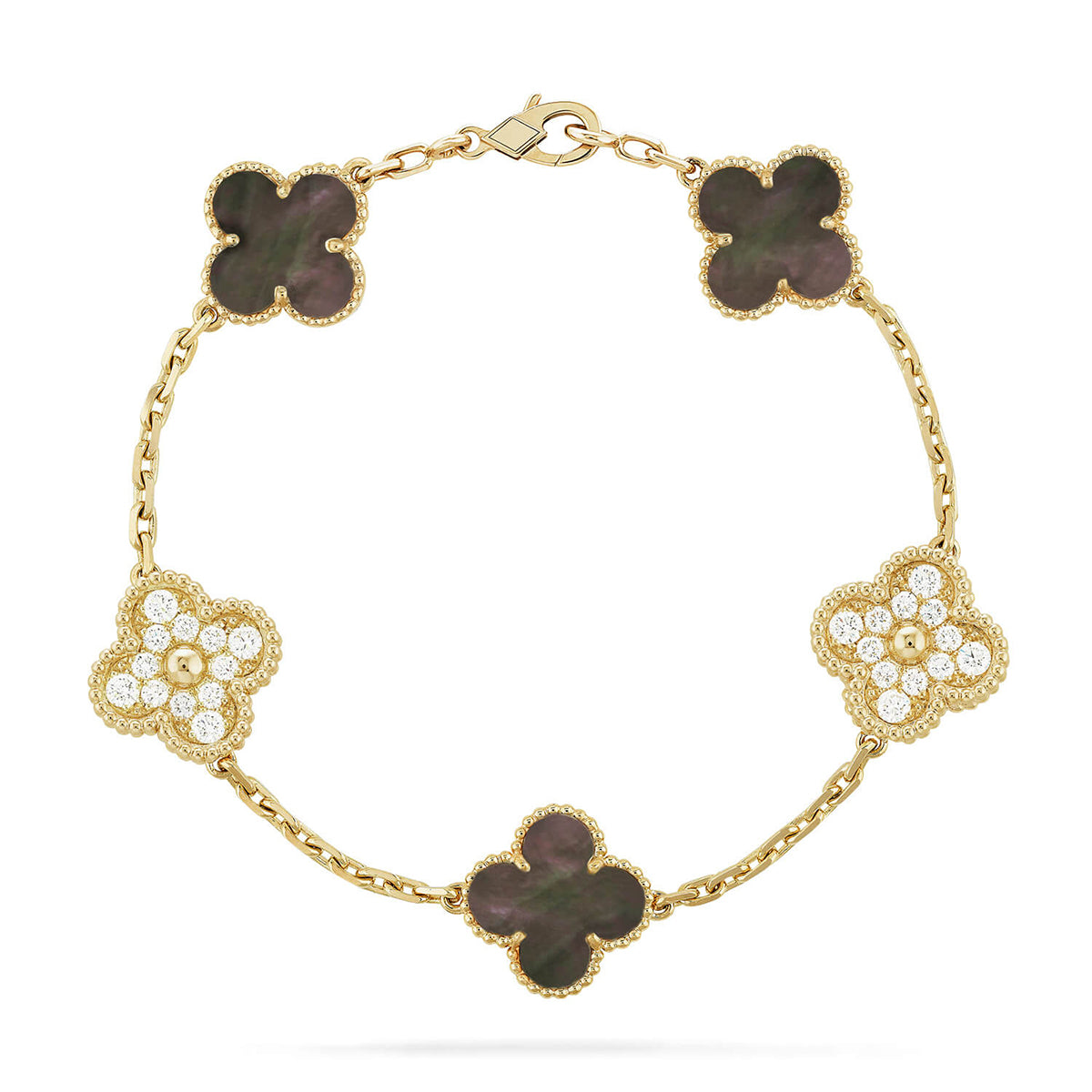 [Lume Jewelry]New CLOVER 5 MOTIF GRAY MOP BRACELET COLLECTION
