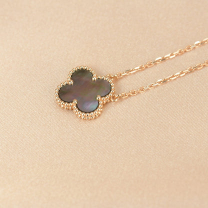 Lume Jewelry クローバー 15MM グレー マザーオブパール ネックレス