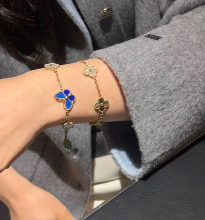 [Lume Jewelry]LUCKY SPRING BUTTERFLY 5 MOTIF BRACELET