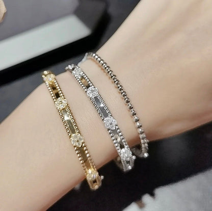 Lume Jewelry クローバーブレスレット 4mm ダイヤモンド