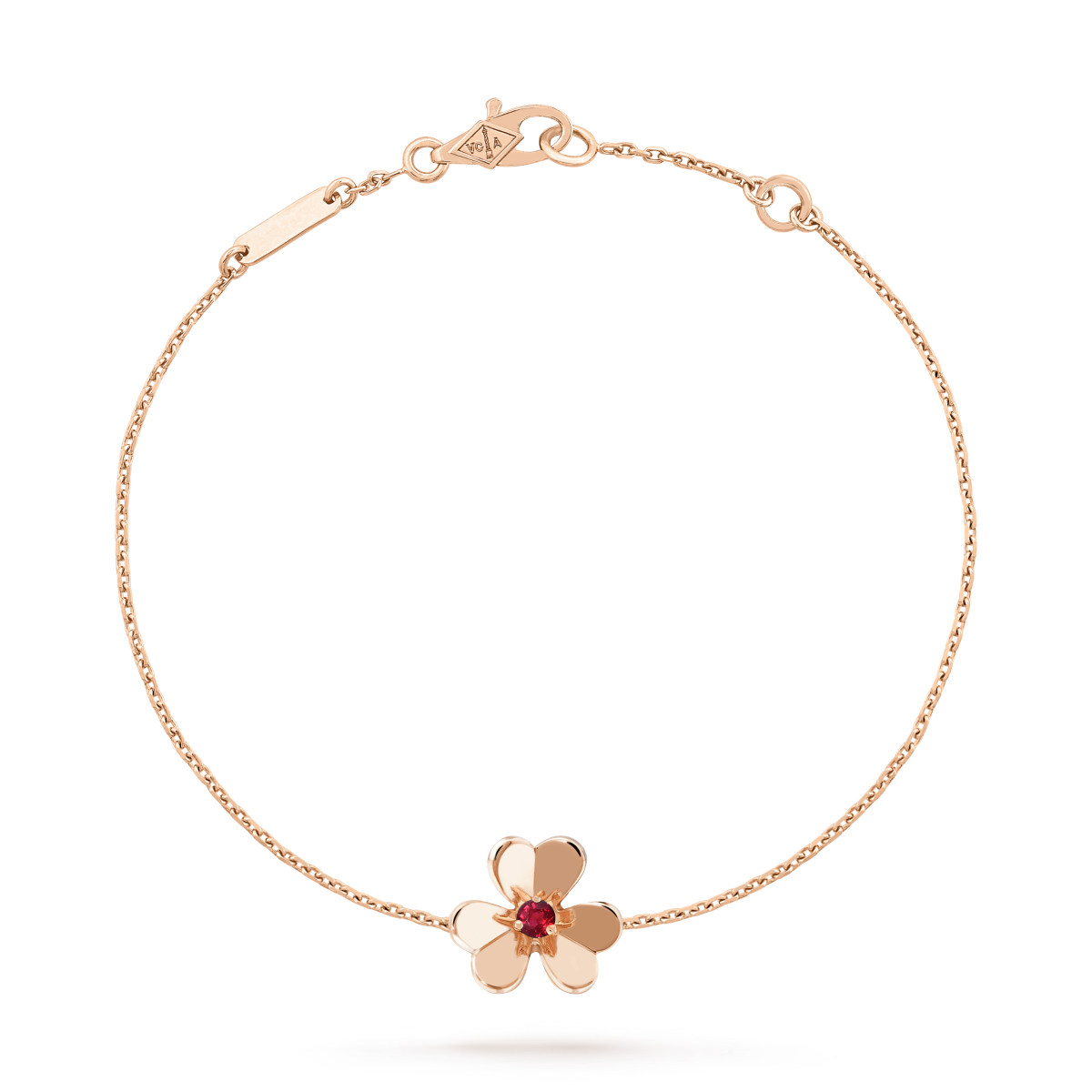 ルムジュエリー フリヴォル ゴールドフラワー ピンクマラカイトブレスレット