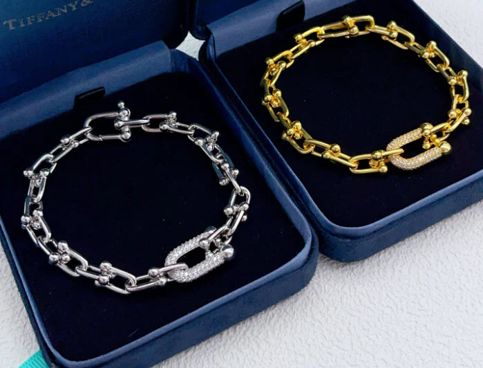 [Lume Jewelry] TF HORSESHOE BUCKLE DIAMOND BRACELET