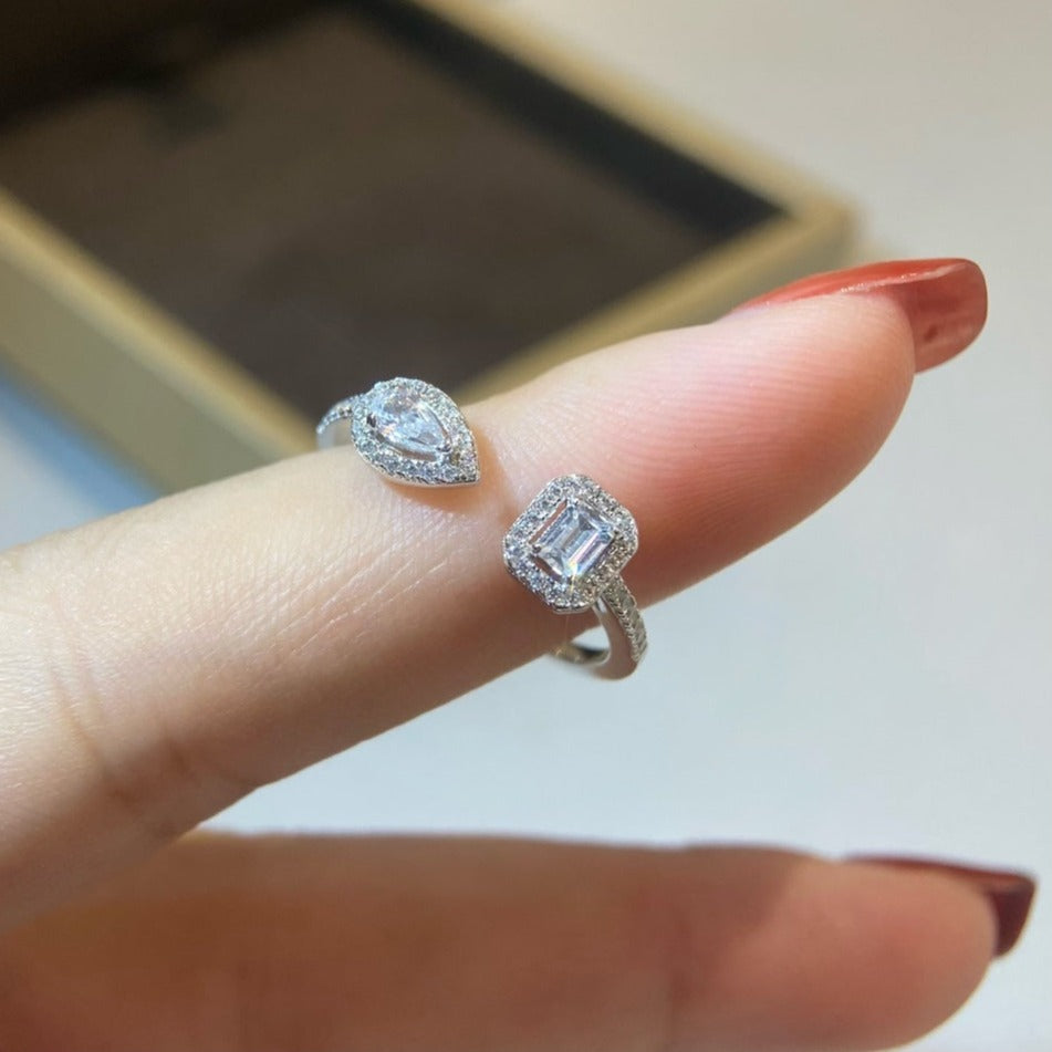 [Lume Jewelry]MY TWIN TOI & MOI SILVER DIAMOND RING