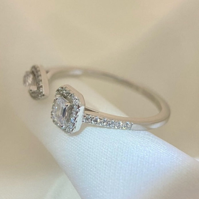 [Lume Jewelry]MY TWIN TOI & MOI SILVER DIAMOND RING