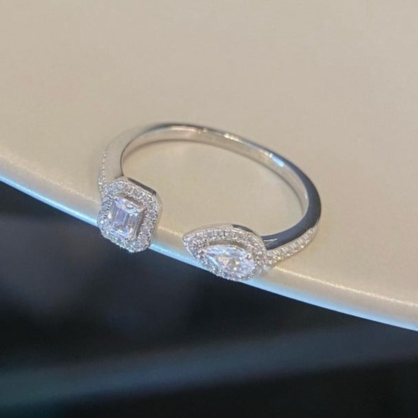 [Lume Jewelry]MY TWIN TOI & MOI SILVER DIAMOND RING