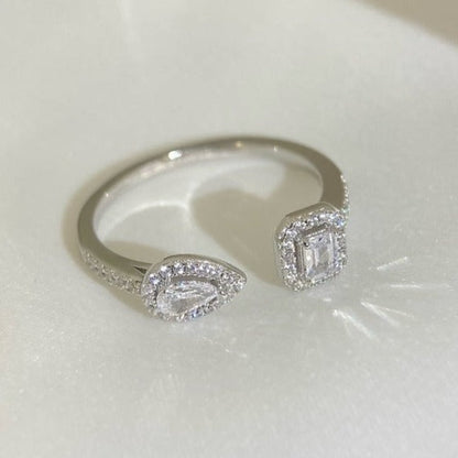 [Lume Jewelry]MY TWIN TOI & MOI SILVER DIAMOND RING