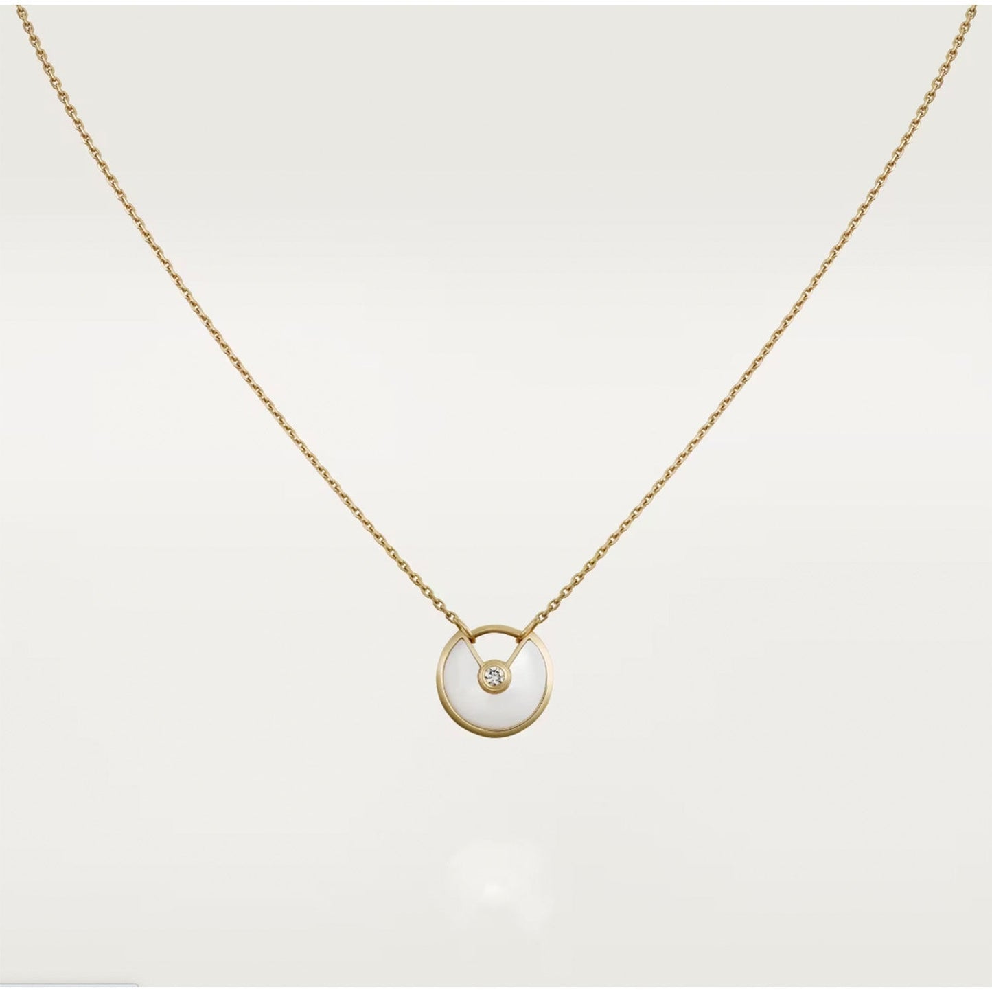 Lume Jewelry アミュレット ローズゴールド マザーオブパールネックレス