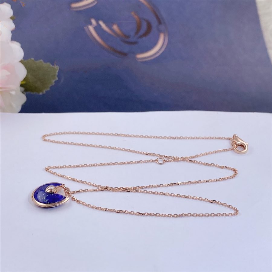Lume Jewelry「アミュレット」ローズゴールドアゲートネックレス