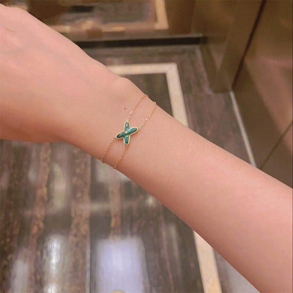 Lume Jewelry 「JEUX BRACELET MALACHITE PINK GOLD 1DIAMOND」