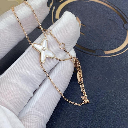 Lume Jewelry JEUX ブレスレット 白蝶貝 ピンクゴールド 1ポイントダイヤ