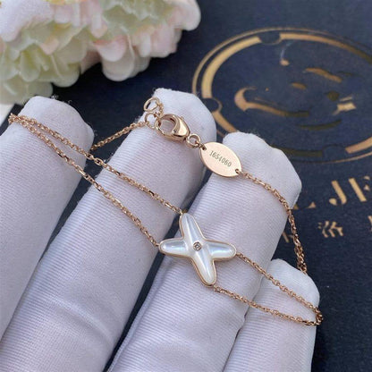 Lume Jewelry JEUX ブレスレット 白蝶貝 ピンクゴールド 1ポイントダイヤ