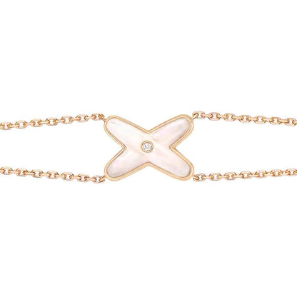Lume Jewelry JEUX ブレスレット 白蝶貝 ピンクゴールド 1ポイントダイヤ