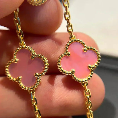 [Lume Jewelry]New  CLOVER 5 MOTIFS  PINK MOP BRACELET COLLECTION