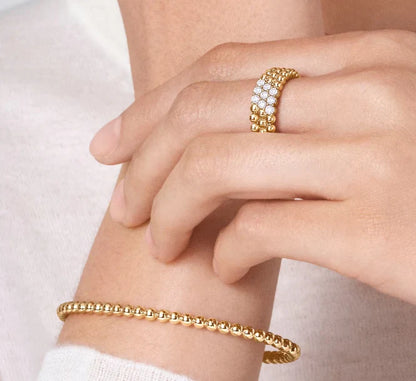 [Lume Jewelry]Three-row diamond ring