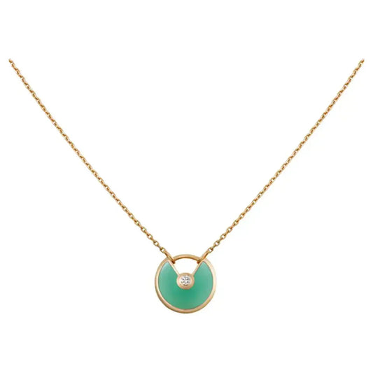 ¡®Lume Jewelry¡¯AMULETTE GOLD MALACHITE NECKLACE