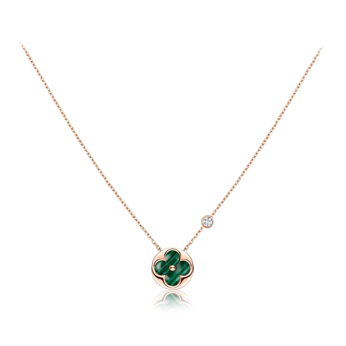 ¡®Lume Jewelry¡¯SUN PEDANT PINK GOLD 1 DIAMOND NECKLACE