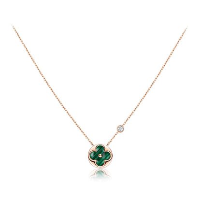 ¡®Lume Jewelry¡¯SUN PEDANT PINK GOLD 1 DIAMOND NECKLACE