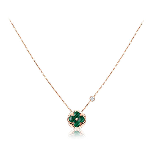¡®Lume Jewelry¡¯SUN PEDANT PINK GOLD 1 DIAMOND NECKLACE