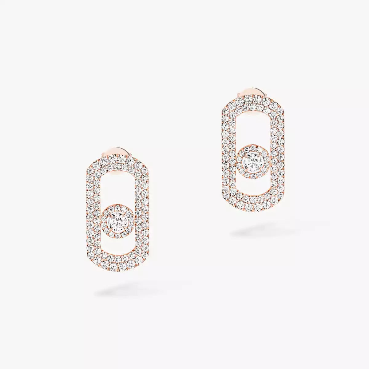 [Lume Jewelry]So Move Pave_-Set Diamond Earrings in Silver