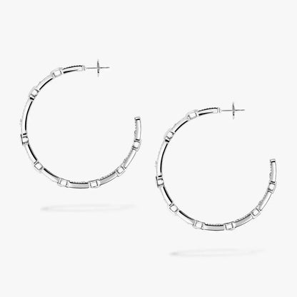 [[Lume Jewelry]Move Link Diamond Hoop Earrings