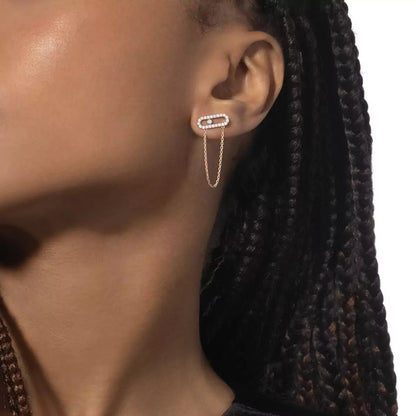 [Lume Jewelry]Move Uno Diamond Earrings