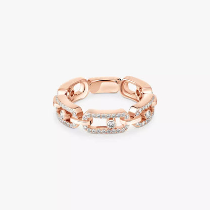 [Lume Jewelry]Move Link Pave_-Set Diamond Ring in Gold