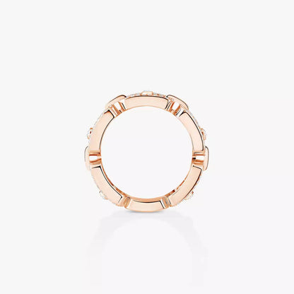 [Lume Jewelry]Move Link Pave_-Set Diamond Ring in Gold
