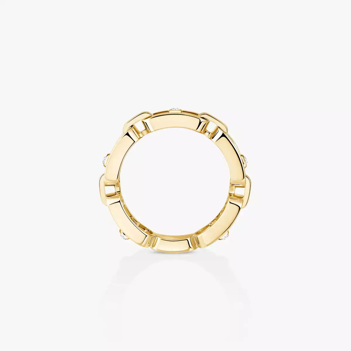 [Lume Jewelry]Move Link Pave_-Set Diamond Ring in Gold