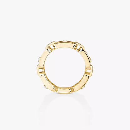 [Lume Jewelry]Move Link Pave_-Set Diamond Ring in Gold