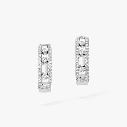 [Lume Jewelry]Diamond Pave_ Hoop Earrings Move