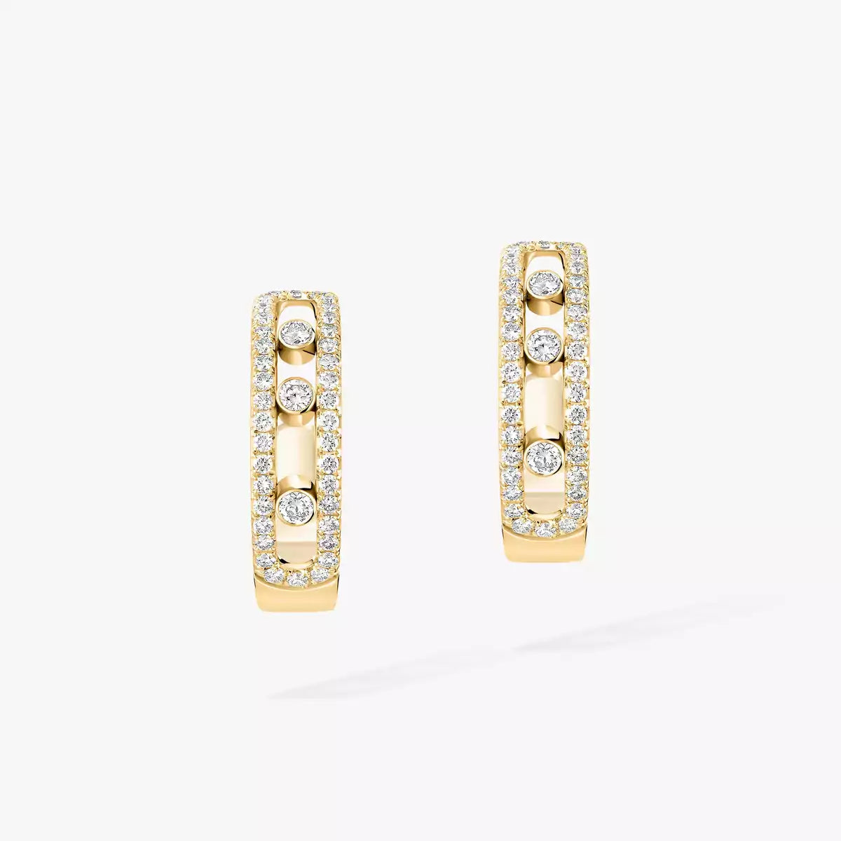 [Lume Jewelry]Diamond Pave_ Hoop Earrings Move