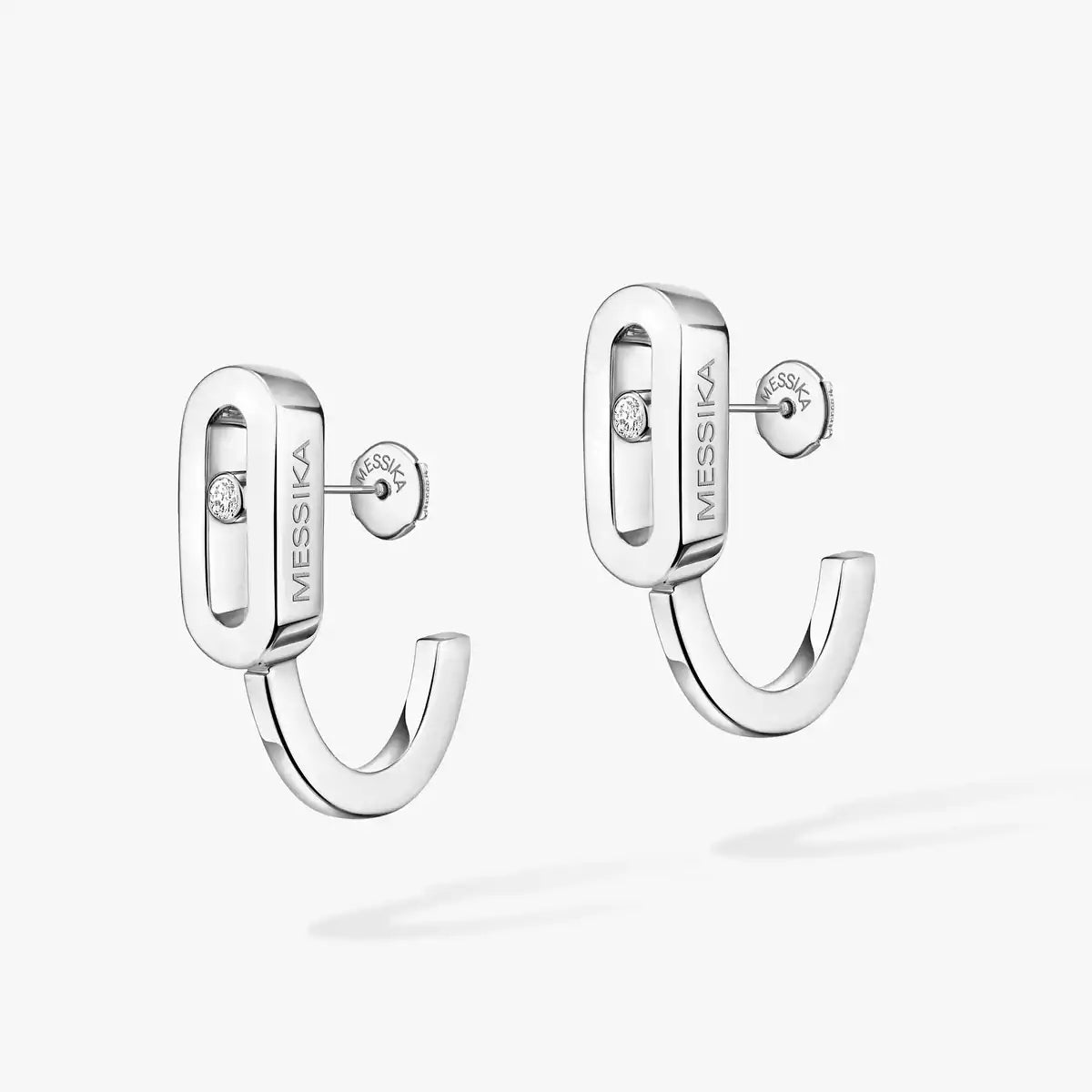 [Lume Jewelry]Diamond Mini Hoop Earrings Move Classique