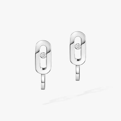 [Lume Jewelry]Diamond Mini Hoop Earrings Move Classique