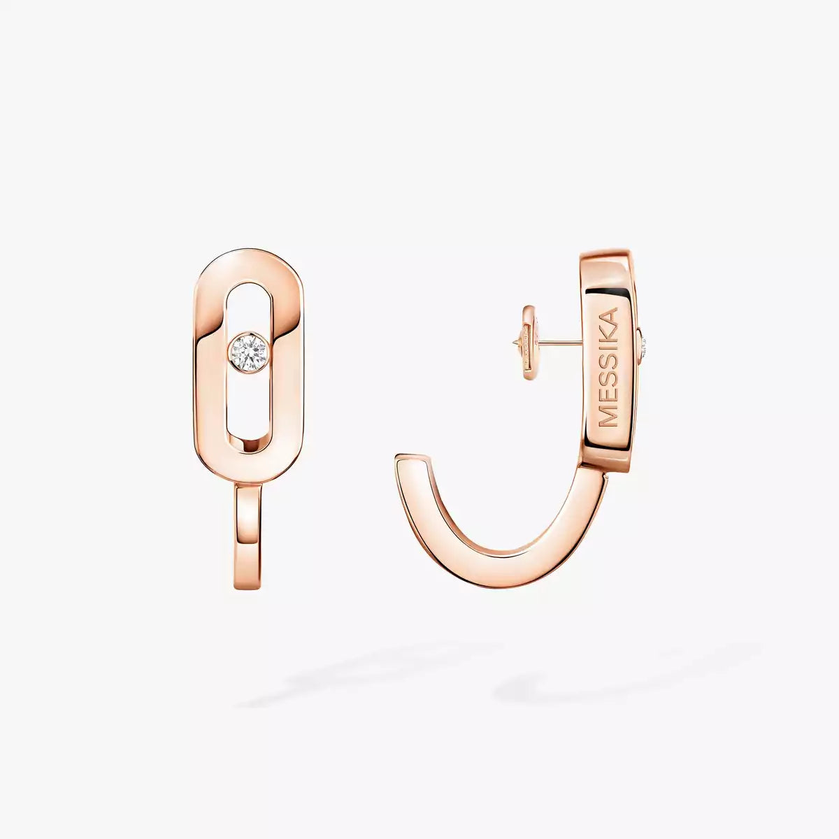 [Lume Jewelry]Diamond Mini Hoop Earrings Move Classique