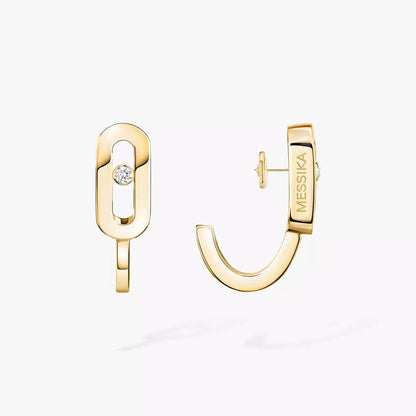 [Lume Jewelry]Diamond Mini Hoop Earrings Move Classique