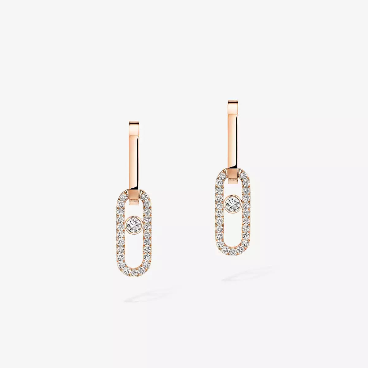 [Lume Jewelry]Move Link Diamond Earrings