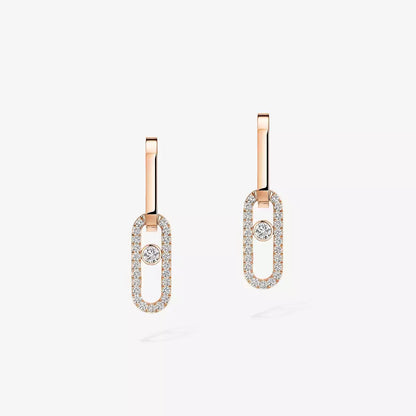 [Lume Jewelry]Move Link Diamond Earrings