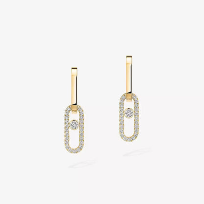 [Lume Jewelry]Move Link Diamond Earrings