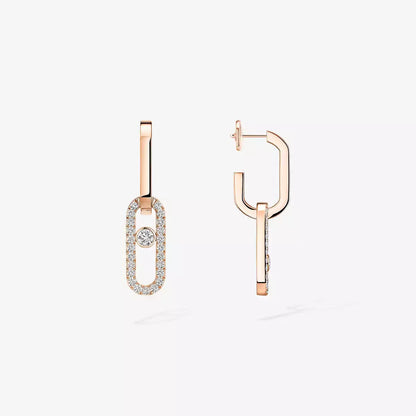 [Lume Jewelry]Move Link Diamond Earrings