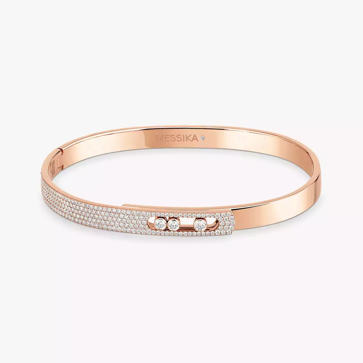 [Lume Jewelry]Move Noa Rose Gold Pavé Diamond Bangle Bracelet