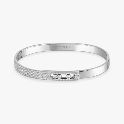 [Lume Jewelry]Move Noa Rose Gold Pavé Diamond Bangle Bracelet