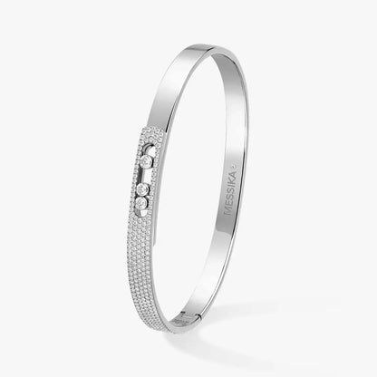 [Lume Jewelry]Move Noa Rose Gold Pavé Diamond Bangle Bracelet
