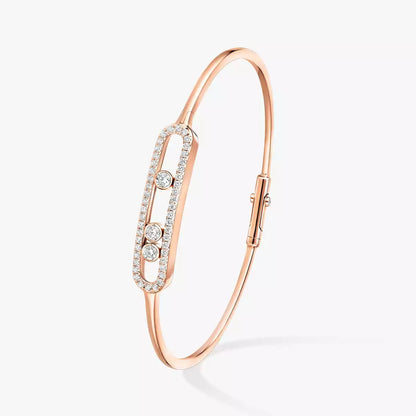 [Lume Jewelry]Move Pavé Diamond Bangle Bracelet M