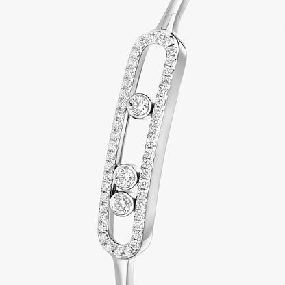 [Lume Jewelry]Move Pavé Diamond Bangle Bracelet M