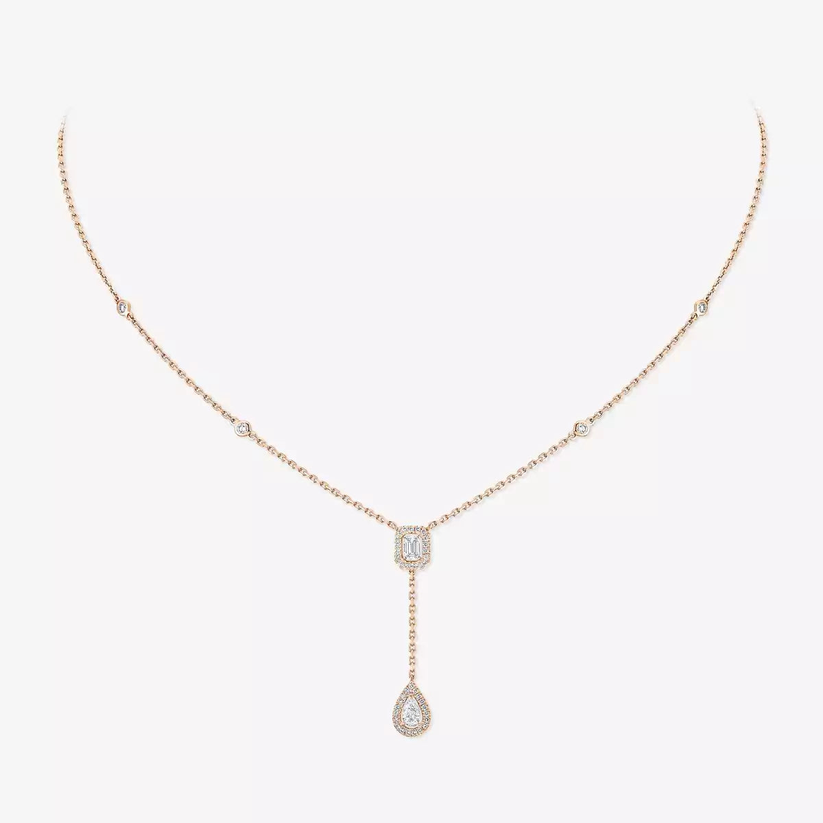 [Lume Jewelry]Gold Diamond Tie Necklace