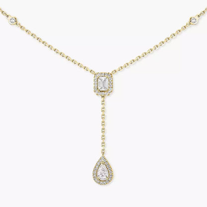 [Lume Jewelry]Gold Diamond Tie Necklace